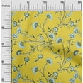 thumbnail image 1 of oneOone Cotton Flex Yellow Fabric Leaves & Flower Floral Sewing Fabric By The Yards Printed Diy Clothing Sewing Supplies 40 Inches Wide, 1 of 4