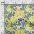 thumbnail image 1 of oneOone Cotton Flex Yellow Fabric Leaves Watercolor Sewing Material Print Fabric By The Yard 40 Inch Wide, 1 of 4