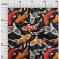 thumbnail image 1 of oneOone Cotton Jersey Black Fabric Bubbles & Koi Fish Ocean Sewing Fabric By The Yard Printed Diy Clothing Sewing Supplies 58 Inch Wide, 1 of 4