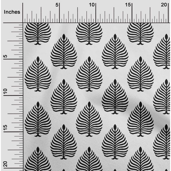 oneOone Cotton Jersey Black Fabric Floral & Flying Swan Block Fabric For Sewing Printed Craft Fabric By The Yard 58 Inch Wide