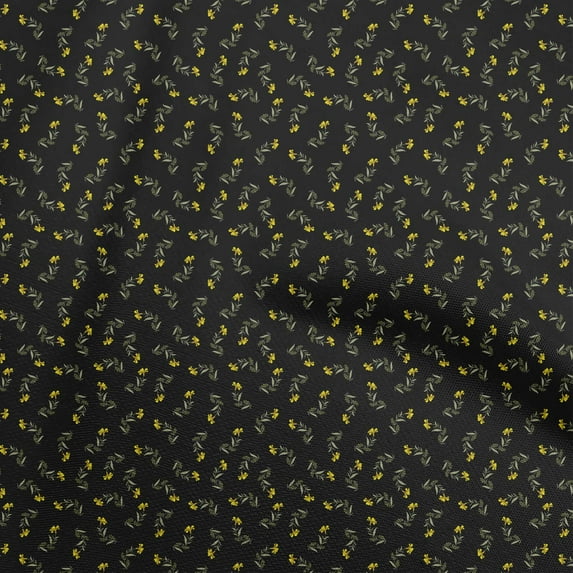 oneOone Cotton Jersey Black Fabric Floral Sewing Fabric By The Yard Printed Diy Clothing Sewing Supplies 58 Inch Wide