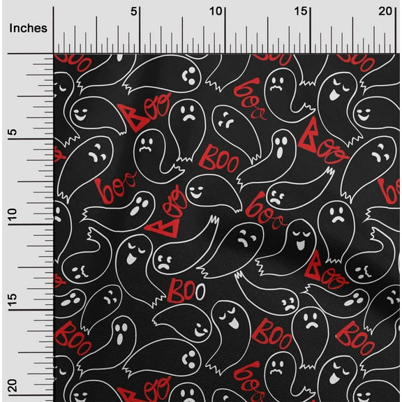 oneOone Cotton Jersey Black Fabric Halloween Sewing Craft Projects Fabric Printss By Yards 58 Inches Wide