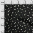 thumbnail image 1 of oneOone Cotton Jersey Black Fabric Leaves & Flower Florals Sewing Material Prints Fabric By The Yards 58 Inches Wide, 1 of 4