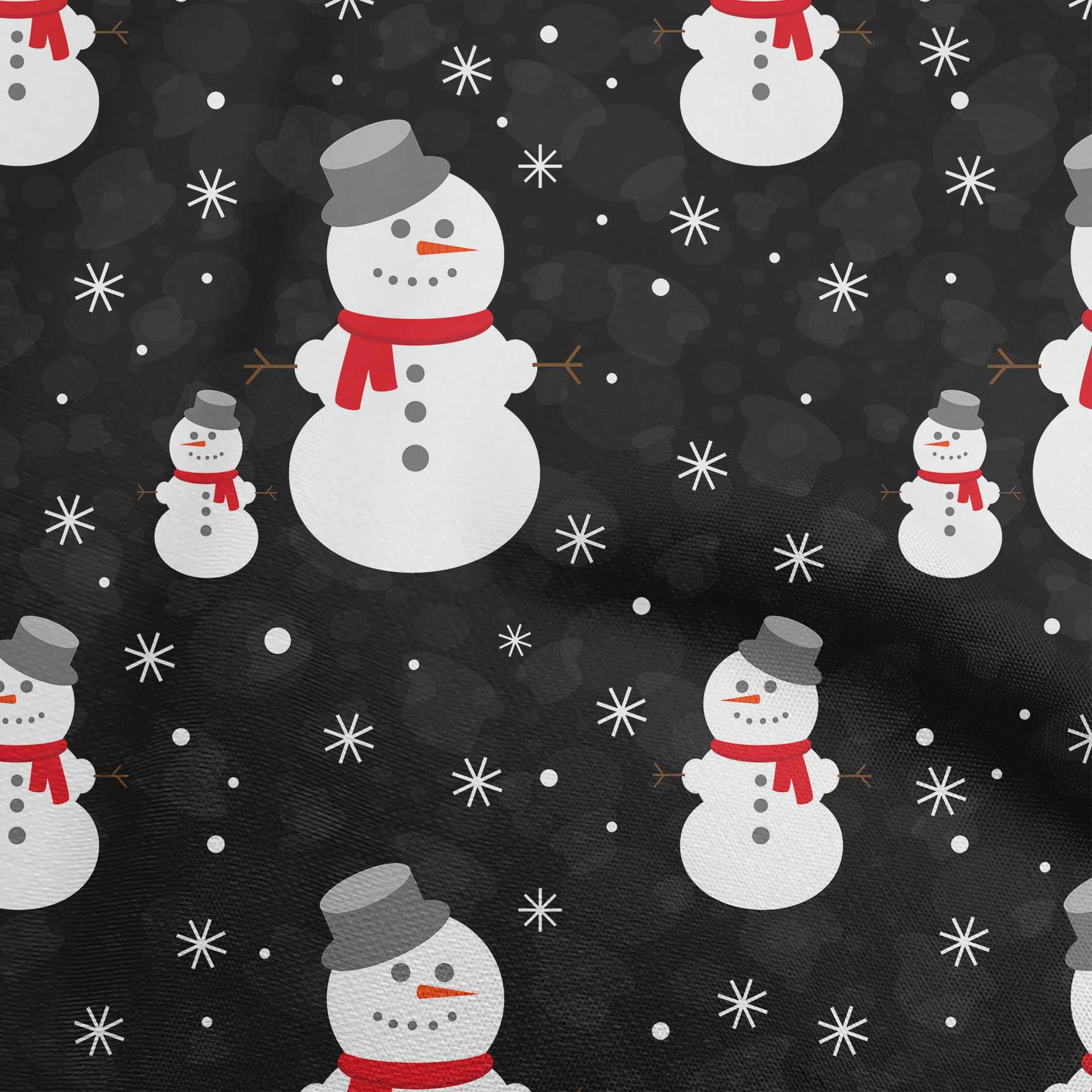 oneOone Cotton Jersey Black Fabric Merry Christmas Dress Material Fabric Print Fabric By The Yard 58 Inch Wide