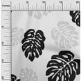 thumbnail image 1 of oneOone Cotton Jersey Black Fabric Monstera Leaves Block Sewing Fabric By The Yard Printed Diy Clothing Sewing Supplies 58 Inch Wide, 1 of 4