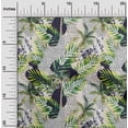 thumbnail image 1 of oneOone Cotton Jersey Black Fabric Tropical Leaves Fabric For Sewing Printed Craft Fabric By The Yard 58 Inch Wide, 1 of 4