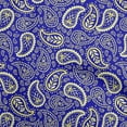 thumbnail image 1 of oneOone Cotton Jersey Blue Fabric Asian Paisley Diy Clothing Quilting Fabric Print Fabric By Yard 58 Inch Wide, 1 of 5