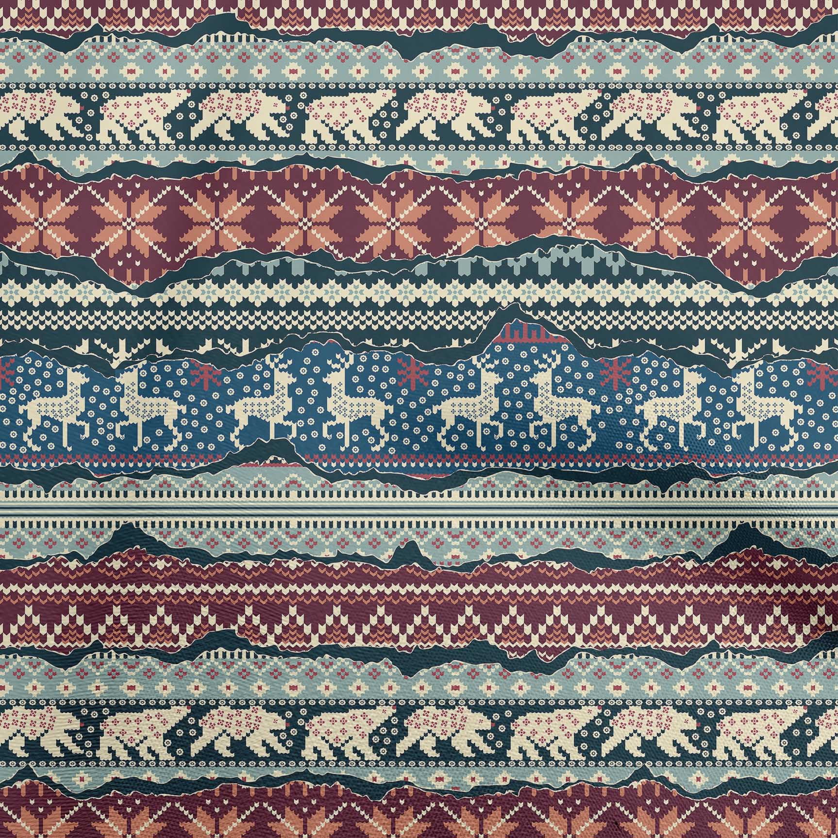 oneOone Cotton Jersey Blue Fabric Merry Christmas Dress Material Fabric Print Fabric By The Yard 58 Inch Wide