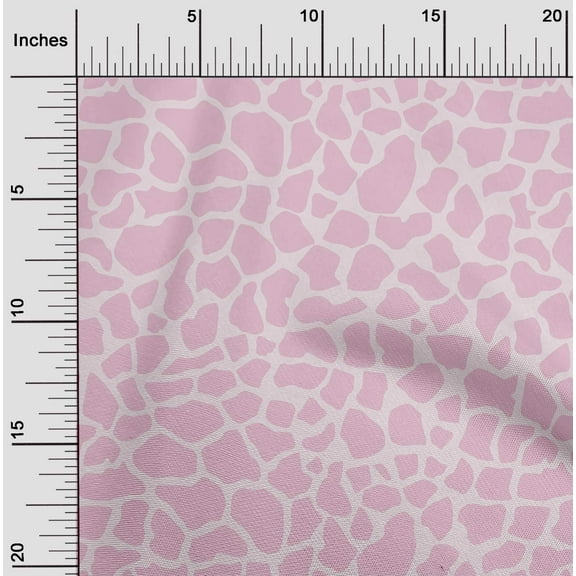 oneOone Cotton Jersey Blush Pink Fabric Giraffe Animal Skin Sewing Material Print Fabric By The Yard 58 Inch Wide