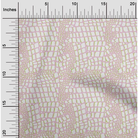 oneOone Cotton Jersey Blush Pink Fabric Snake Animal Skin Dress Material Fabric Print Fabric By The Yard 58 Inch Wide