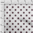 thumbnail image 1 of oneOone Cotton Jersey Chocolate Brown Fabric Polka Dots Dots Dress Material Fabric Print Fabric By The Yard 58 Inch Wide, 1 of 1