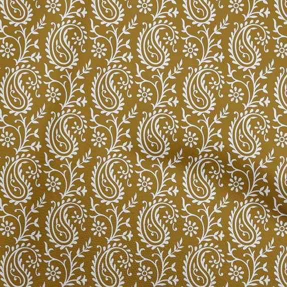 oneOone Cotton Jersey Dark Mustard Fabric Block Fabric For Sewing Printed Craft Fabric By The Yard 58 Inch Wide