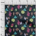 thumbnail image 1 of oneOone Cotton Jersey Dark Navy Blue Fabric Leaves Artistic Fabric For Sewing Printed Craft Fabric By The Yard 58 Inch Wide, 1 of 4