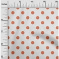 thumbnail image 1 of oneOone Cotton Jersey Dark Peach Fabric Polka Dots Dots Craft Projects Decor Fabric Printed By The Yard 58 Inch Wide, 1 of 4
