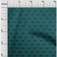 thumbnail image 1 of oneOone Cotton Jersey Dark Teal Blue Fabric Halloween Sewing Material Print Fabric By The Yard 58 Inch Wide, 1 of 1