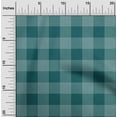 thumbnail image 1 of oneOone Cotton Jersey Dark Teal Green Fabric Gingham Check Diy Clothing Quilting Fabric Print Fabric By Yard 58 Inches Wide, 1 of 4