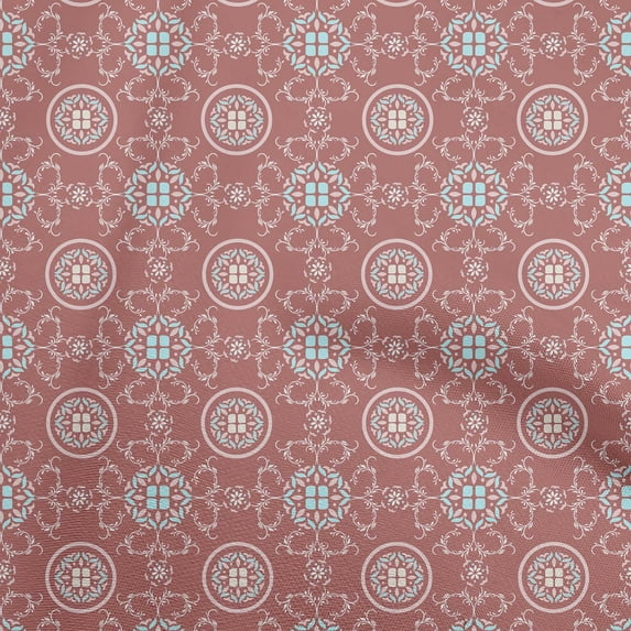 oneOone Cotton Jersey Dusty Pink Fabric Tiles Sewing Craft Projects Fabric Prints By Yard 58 Inch Wide