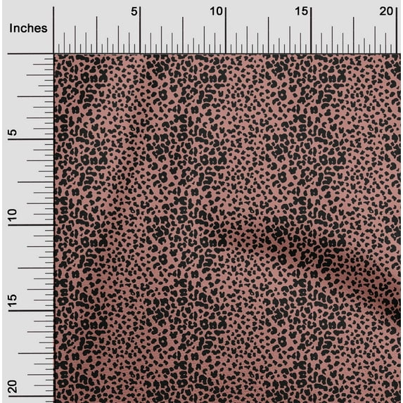oneOone Cotton Jersey Dusty Rose Fabric Leopard Animal Skin Dress Material Fabric Print Fabric By The Yard 58 Inch Wide