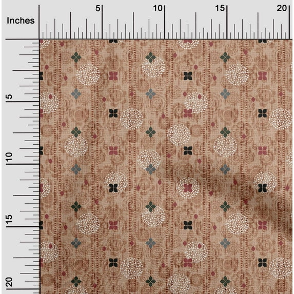 oneOone Cotton Jersey Dusty Rose Fabric Mandala Texture Sewing Fabric By The Yard Printed Diy Clothing Sewing Supplies 58 Inch Wide