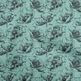thumbnail image 1 of oneOone Cotton Jersey Dusty Teal Green Fabric Floral Dress Material Fabric Print Fabric By The Yard 58 Inch Wide, 1 of 4