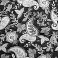 thumbnail image 1 of oneOone Cotton Jersey Gray Fabric Asian Paisley Floral Sewing Craft Projects Fabric Prints By Yard 58 Inch Wide, 1 of 4