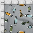 thumbnail image 1 of oneOone Cotton Jersey Gray Fabric Candy Stick Kids Fabric For Sewing Printed Craft Fabric By The Yard 58 Inch Wide, 1 of 4