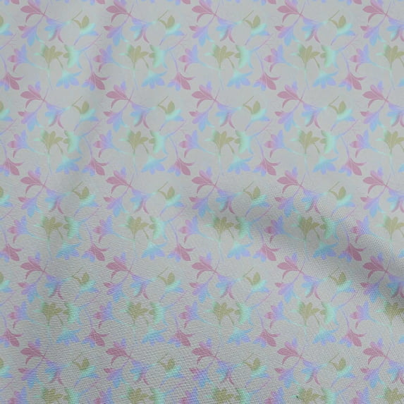 oneOone Cotton Jersey Gray Fabric Leaves Sewing Material Print Fabric By The Yard 58 Inch Wide-aA