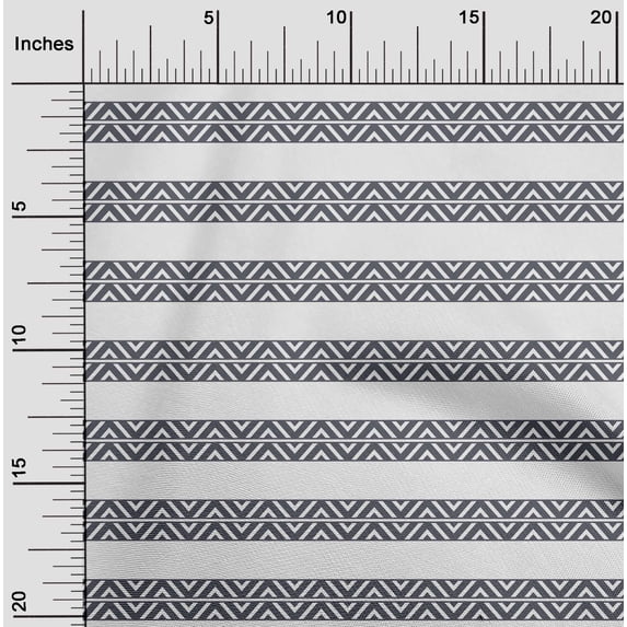 oneOone Cotton Jersey Gray Fabric Stripe & Chevron Geometric Sewing Craft Projects Fabric Prints By Yard 58 Inch Wide