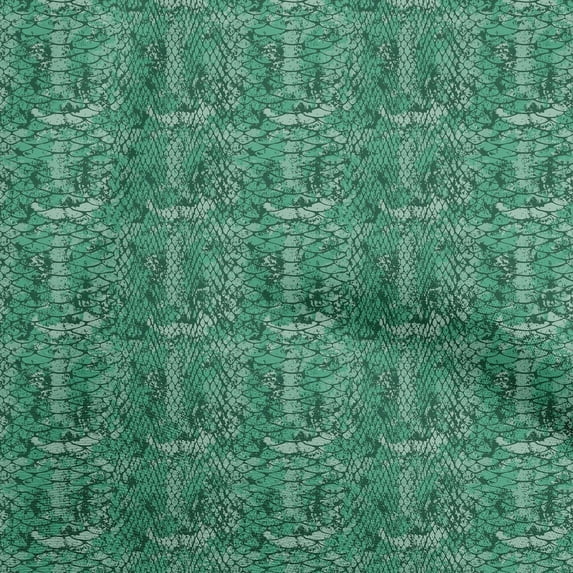 oneOone Cotton Jersey Green Fabric Animal Skin Sewing Craft Projects Fabric Prints By Yard 58 Inch Wide-MQ