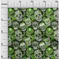 thumbnail image 1 of oneOone Cotton Jersey Green Fabric Floral & Skull Sewing Craft Projects Fabric Prints By Yard 58 Inch Wide, 1 of 4