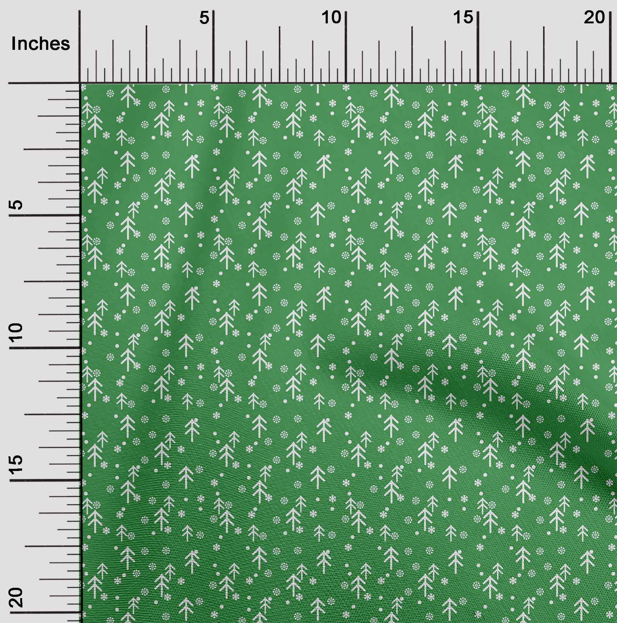 oneOone Cotton Jersey Green Fabric Merry Christmas Craft Projects Decor Fabric Printed By The Yard 58 Inch Wide