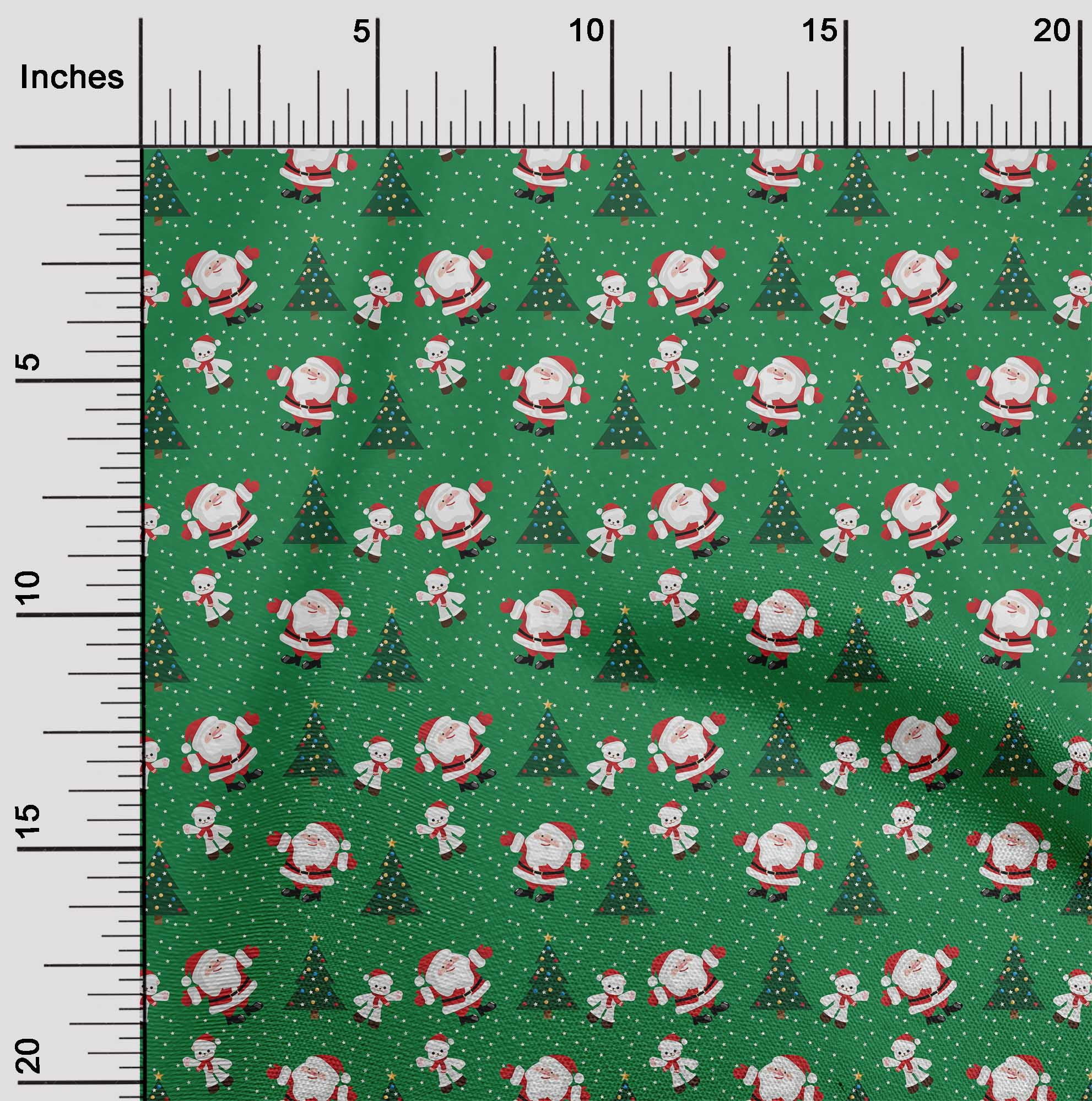 oneOone Cotton Jersey Green Fabric Merry Christmas Quilting Supplies Print Sewing Fabric By The Yard 58 Inch Wide-7U8