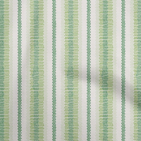 oneOone Cotton Jersey Green Fabric Stripe & Sewing Material Print Fabric By The Yard 58 Inch Wide