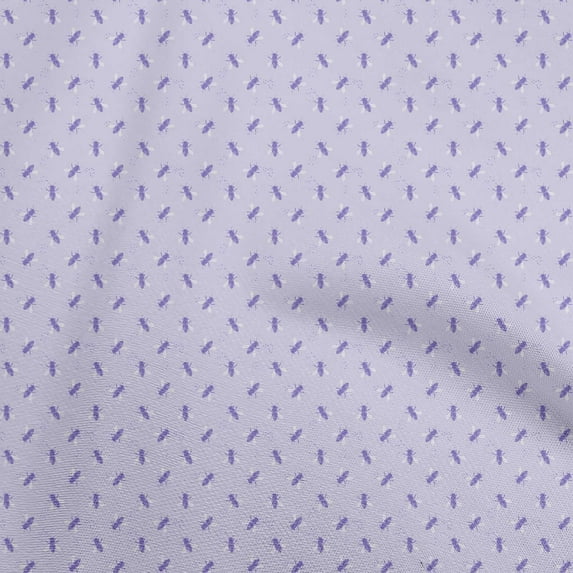 oneOone Cotton Jersey Lavender Fabric Dot & Honey Bee Craft Projects Decor Fabric Printed By The Yard 58 Inch Wide