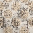 thumbnail image 1 of oneOone Cotton Jersey Light Brown Fabric Nautical Prints Sewing Fabric By The Yard Printed Diy Clothing Sewing Supplies 58 Inch Wide, 1 of 4