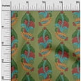 thumbnail image 1 of oneOone Cotton Jersey Light Green Fabric Leaves & Paisley Block Fabric For Sewing Printed Craft Fabric By The Yard 58 Inch Wide, 1 of 4