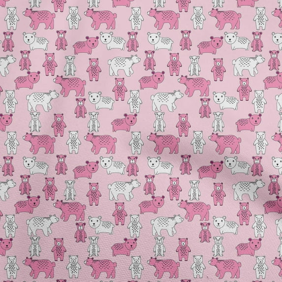 oneOone Cotton Jersey Light Pink Fabric Animal Quilting Supplies Print Sewing Fabric By The Yard 58 Inch Wide