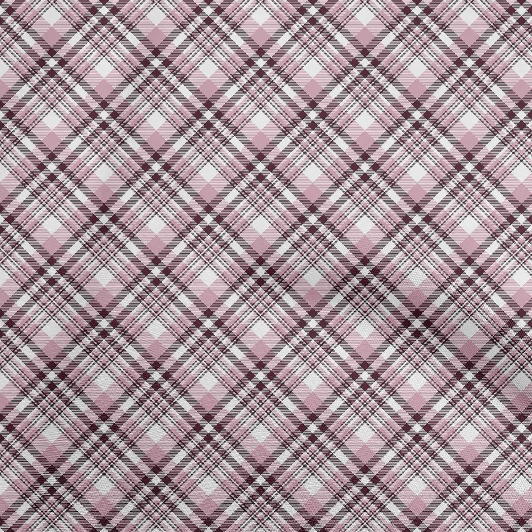 oneOone Cotton Jersey Light Pink Fabric Plaid Sewing Craft Projects Fabric Prints By Yard 58 Inch Wide