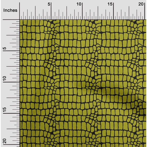 oneOone Cotton Jersey Lime Green Fabric Crocodile Animal Skin Diy Clothing Quilting Fabric Print Fabric By Yard 58 Inch Wide