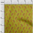 thumbnail image 1 of oneOone Cotton Jersey Lime Green Fabric Floral Block Fabric For Sewing Printed Craft Fabric By The Yard 58 Inches Wide, 1 of 4