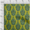 thumbnail image 1 of oneOone Cotton Jersey Lime Green Fabric Leaves & Floral Block Sewing Fabric By The Yard Printed Diy Clothing Sewing Supplies 58 Inches Wide, 1 of 4