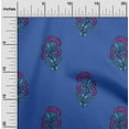 thumbnail image 1 of oneOone Cotton Jersey Medium Blue Fabric Floral Block Craft Projects Decor Fabric Printed By The Yard 58 Inch Wide, 1 of 4