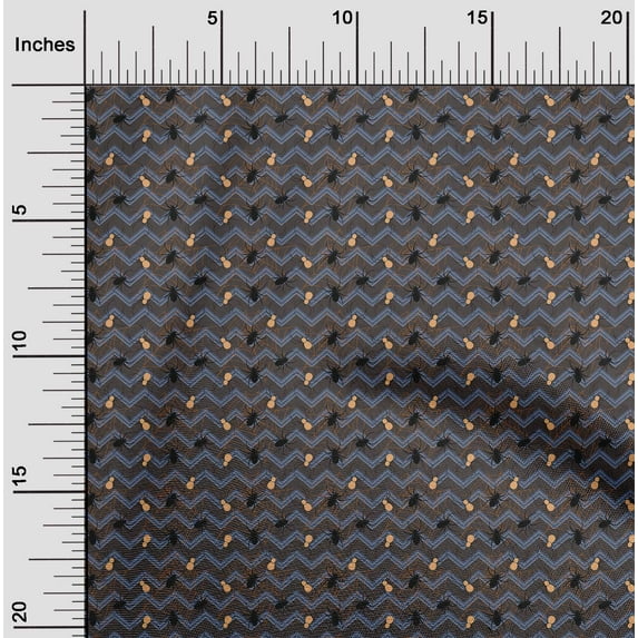 oneOone Cotton Jersey Medium Gray Fabric Halloween Craft Projects Decor Fabric Printed By The Yard 58 Inch Wide