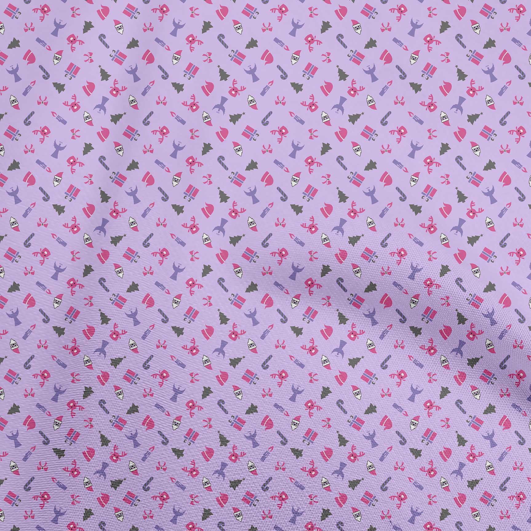oneOone Cotton Jersey Medium Purple Fabric Christmas Sewing Material Print Fabric By The Yard 58 Inch Wide