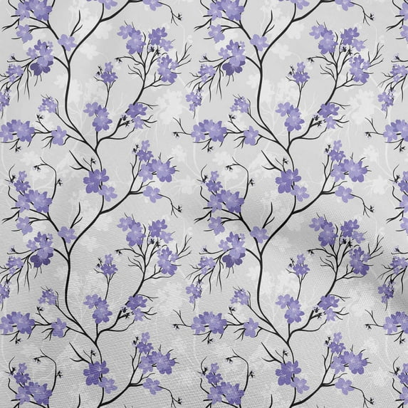 oneOone Cotton Jersey Medium Purple Fabric Floral Sewing Craft Projects Fabric Prints By Yard 58 Inch Wide