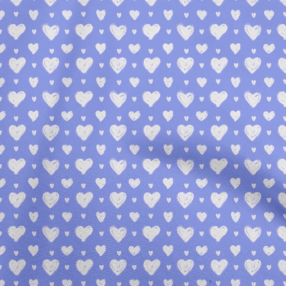 oneOone Cotton Jersey Medium Purple Fabric Valentine Heart Quilting Supplies Print Sewing Fabric By The Yard 58 Inch Wide