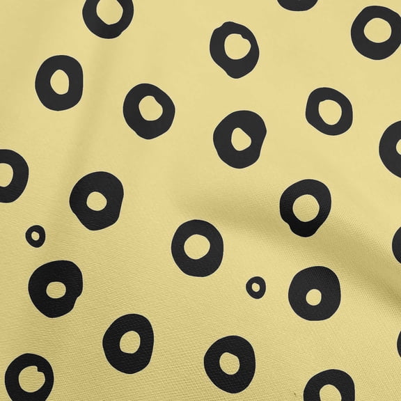 oneOone Cotton Jersey Medium Yellow Fabric Polka Sewing Material Print Fabric By The Yard 58 Inch Wide-LN