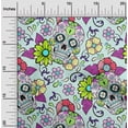 thumbnail image 1 of oneOone Cotton Jersey Mint Fabric Floral & Skull Sewing Craft Projects Fabric Prints By Yard 58 Inch Wide, 1 of 4