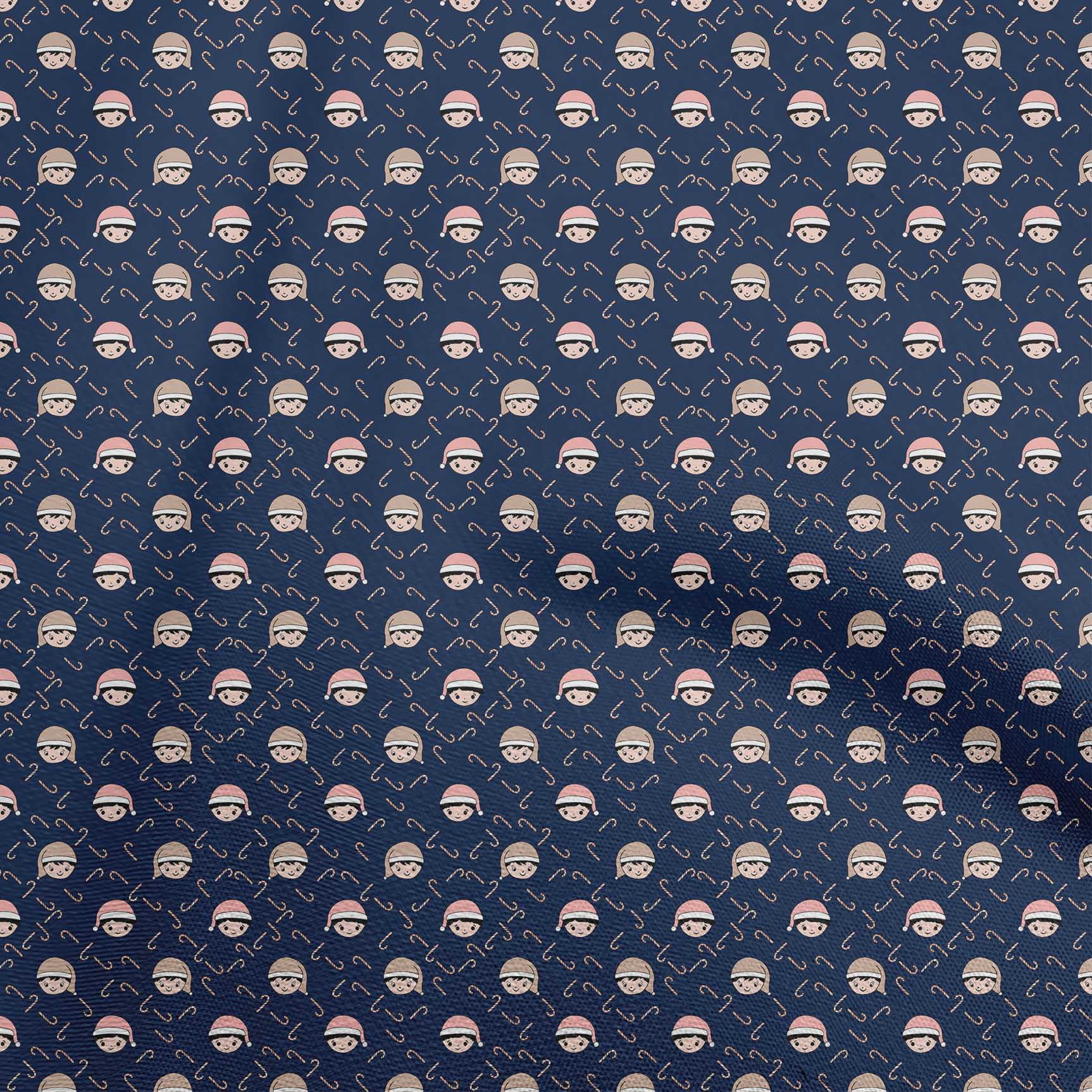 oneOone Cotton Jersey Blue Fabric Christmas Diy Clothing Quilting Fabric Print Fabric By Yard 58 Inch Wide
