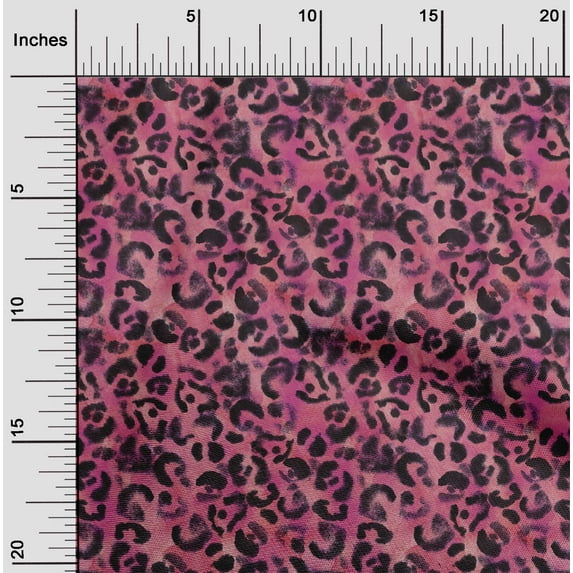 oneOone Cotton Jersey Pink Fabric Animal Skin Sewing Material Print Fabric By The Yard 58 Inch Wide